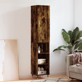 Smoked oak plywood sideboard 34.5x34x180 cm by vidaXL, Sideboards - Ref: Foro24-3198966, Price: 82,24 €, Discount: %