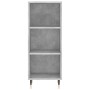 Aparador de madera contrachapada gris hormigón 34,5x34x180 cm de vidaXL, Aparadores - Ref: Foro24-3198965, Precio: 81,72 €, D...