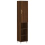 Aparador alto madera contrachapada roble marrón 34,5x34x180 cm de vidaXL, Aparadores - Ref: Foro24-3198968, Precio: 84,26 €, ...