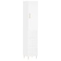 Aparador alto madera contrachapada blanco 34,5x34x180 cm de vidaXL, Aparadores - Ref: Foro24-3198969, Precio: 83,33 €, Descue...