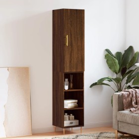 Tall brown oak plywood sideboard 34.5x34x180 cm by vidaXL, Sideboards - Ref: Foro24-3198976, Price: 84,88 €, Discount: %