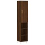 Aparador alto madera contrachapada roble marrón 34,5x34x180 cm de vidaXL, Aparadores - Ref: Foro24-3198976, Precio: 84,77 €, ...