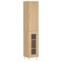 Aparador de madera contrachapada roble Sonoma 34,5x34x180 cm de vidaXL, Aparadores - Ref: Foro24-3199036, Precio: 93,35 €, De...