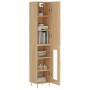 Aparador de madera contrachapada roble Sonoma 34,5x34x180 cm de vidaXL, Aparadores - Ref: Foro24-3199036, Precio: 93,35 €, De...