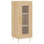 Aparador de madera contrachapada roble Sonoma 34,5x34x180 cm de vidaXL, Aparadores - Ref: Foro24-3199036, Precio: 93,35 €, De...