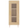 Aparador de madera contrachapada roble Sonoma 34,5x34x180 cm de vidaXL, Aparadores - Ref: Foro24-3199036, Precio: 93,35 €, De...