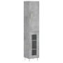 Aparador de madera contrachapada gris hormigón 34,5x34x180 cm de vidaXL, Aparadores - Ref: Foro24-3199037, Precio: 93,80 €, D...