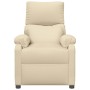 Sillón reclinable eléctrico de tela crema de vidaXL, Sillones - Ref: Foro24-3073822, Precio: 251,62 €, Descuento: %