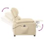 Sillón reclinable eléctrico de tela crema de vidaXL, Sillones - Ref: Foro24-3073822, Precio: 251,62 €, Descuento: %