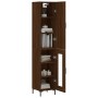 Aparador alto madera contrachapada roble marrón 34,5x34x180 cm de vidaXL, Aparadores - Ref: Foro24-3199048, Precio: 97,07 €, ...