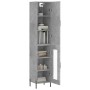 Gray concrete plywood sideboard 34.5x34x180 cm by vidaXL, Sideboards - Ref: Foro24-3199053, Price: 102,11 €, Discount: %