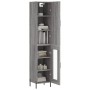 Aparador alto madera contrachapada gris Sonoma 34,5x34x180 cm de vidaXL, Aparadores - Ref: Foro24-3199055, Precio: 103,61 €, ...