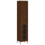 Aparador alto madera contrachapada roble marrón 34,5x34x180 cm de vidaXL, Aparadores - Ref: Foro24-3199056, Precio: 103,46 €,...