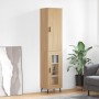 Aparador de madera contrachapada roble Sonoma 34,5x34x180 cm de vidaXL, Aparadores - Ref: Foro24-3199060, Precio: 105,88 €, D...