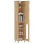 Aparador de madera contrachapada roble Sonoma 34,5x34x180 cm de vidaXL, Aparadores - Ref: Foro24-3199060, Precio: 105,88 €, D...