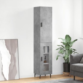 Concrete gray plywood sideboard 34.5x34x180 cm by vidaXL, Sideboards - Ref: Foro24-3199061, Price: 104,99 €, Discount: %