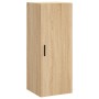 Aparador de madera contrachapada roble Sonoma 34,5x34x180 cm de vidaXL, Aparadores - Ref: Foro24-3199060, Precio: 105,88 €, D...