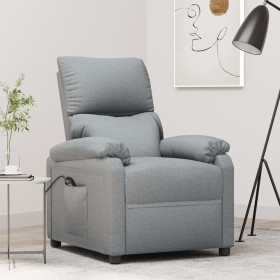 Electric recliner light gray fabric by vidaXL, Armchairs - Ref: Foro24-3073823, Price: 270,51 €, Discount: %