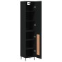 Aparador de madera contrachapada negro 34,5x34x180 cm de vidaXL, Aparadores - Ref: Foro24-3199122, Precio: 107,84 €, Descuent...