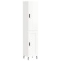 Tall white glossy plywood sideboard 34.5x34x180 cm by vidaXL, Sideboards - Ref: Foro24-3199123, Price: 114,99 €, Discount: %