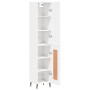 Tall white glossy plywood sideboard 34.5x34x180 cm by vidaXL, Sideboards - Ref: Foro24-3199123, Price: 114,99 €, Discount: %