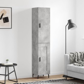 Aparador de madera contrachapada gris hormigón 34,5x34x180 cm de vidaXL, Aparadores - Ref: Foro24-3199125, Precio: 105,99 €, ...