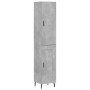 Aparador de madera contrachapada gris hormigón 34,5x34x180 cm de vidaXL, Aparadores - Ref: Foro24-3199125, Precio: 108,71 €, ...