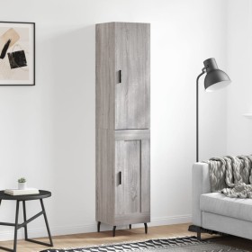 Aparador alto madera contrachapada gris Sonoma 34,5x34x180 cm de vidaXL, Aparadores - Ref: Foro24-3199127, Precio: 107,99 €, ...