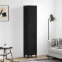 Aparador de madera contrachapada negro 34,5x34x180 cm de vidaXL, Aparadores - Ref: Foro24-3199130, Precio: 109,99 €, Descuent...