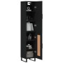 Aparador de madera contrachapada negro 34,5x34x180 cm de vidaXL, Aparadores - Ref: Foro24-3199130, Precio: 109,99 €, Descuent...