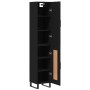 Aparador de madera contrachapada negro 34,5x34x180 cm de vidaXL, Aparadores - Ref: Foro24-3199130, Precio: 109,99 €, Descuent...