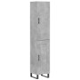 Aparador de madera contrachapada gris hormigón 34,5x34x180 cm de vidaXL, Aparadores - Ref: Foro24-3199133, Precio: 99,37 €, D...