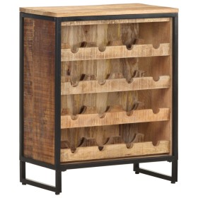 Solid rough mango wood wine rack 62x33x78.5 cm by vidaXL, Wine racks - Ref: Foro24-320685, Price: 245,91 €, Discount: %