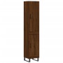 Aparador alto madera contrachapada roble marrón 34,5x34x180 cm de vidaXL, Aparadores - Ref: Foro24-3199136, Precio: 104,99 €,...