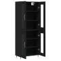 Tall black plywood sideboard 69.5x34x180 cm by vidaXL, Sideboards - Ref: Foro24-3198258, Price: 175,99 €, Discount: %