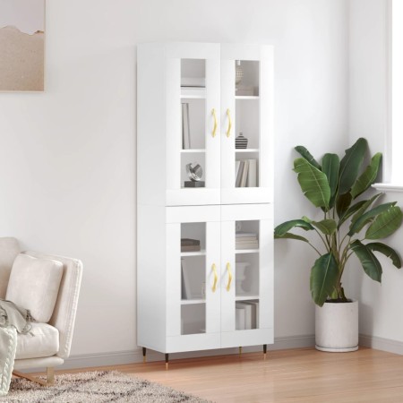 High glossy white plywood sideboard 69.5x34x180 cm by vidaXL, Sideboards - Ref: Foro24-3198259, Price: 189,99 €, Discount: %