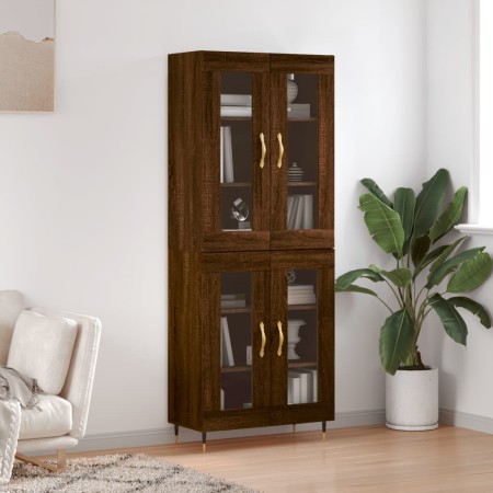 Tall oak brown plywood sideboard 69.5x34x180 cm by vidaXL, Sideboards - Ref: Foro24-3198264, Price: 161,44 €, Discount: %