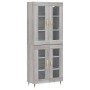 Tall gray Sonoma plywood sideboard 69.5x34x180 cm by vidaXL, Sideboards - Ref: Foro24-3198263, Price: 172,35 €, Discount: %