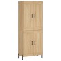 High oak-colored plywood sideboard 69.5x34x180 cm by vidaXL, Sideboards - Ref: Foro24-3199692, Price: 143,37 €, Discount: %