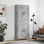 Concrete gray plywood tall sideboard 69.5x34x180 cm by vidaXL, Sideboards - Ref: Foro24-3199693, Price: 140,34 €, Discount: %