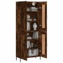 Aparador alto madera contrachapada roble ahumado 69,5x34x180 cm de vidaXL, Aparadores - Ref: Foro24-3199694, Precio: 156,39 €...