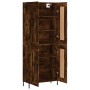 Aparador alto madera contrachapada roble ahumado 69,5x34x180 cm de vidaXL, Aparadores - Ref: Foro24-3199694, Precio: 156,39 €...