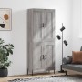 Aparador alto madera contrachapada gris sonoma 69,5x34x180 cm de vidaXL, Aparadores - Ref: Foro24-3199695, Precio: 146,99 €, ...