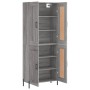 Aparador alto madera contrachapada gris sonoma 69,5x34x180 cm de vidaXL, Aparadores - Ref: Foro24-3199695, Precio: 146,99 €, ...