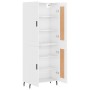 Tall white glossy plywood sideboard 69.5x34x180 cm by vidaXL, Sideboards - Ref: Foro24-3199699, Price: 152,99 €, Discount: %