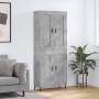 Aparador alto madera contrachapada gris hormigón 69,5x34x180 cm de vidaXL, Aparadores - Ref: Foro24-3199701, Precio: 142,14 €...