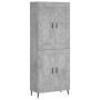 Tall plywood gray concrete sideboard 69.5x34x180 cm by vidaXL, Sideboards - Ref: Foro24-3199701, Price: 142,14 €, Discount: %