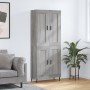 Aparador alto madera contrachapada gris sonoma 69,5x34x180 cm de vidaXL, Aparadores - Ref: Foro24-3199703, Precio: 144,41 €, ...