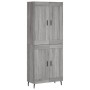 Aparador alto madera contrachapada gris sonoma 69,5x34x180 cm de vidaXL, Aparadores - Ref: Foro24-3199703, Precio: 144,41 €, ...