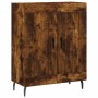 Aparador alto madera contrachapada roble ahumado 69,5x34x180 cm de vidaXL, Aparadores - Ref: Foro24-3199702, Precio: 151,99 €...